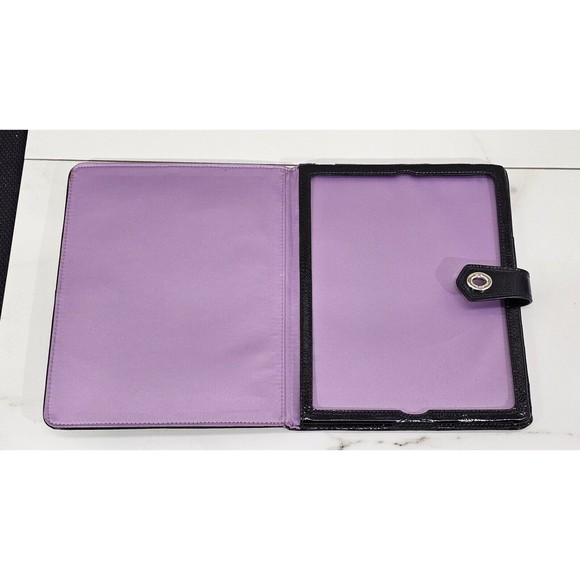 Coach Ocelot Leopard Print iPad Tablet Business Tech Case Black & Silver F61359 - Picture 7 of 9